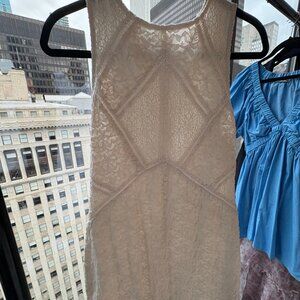 White lace Topshop bodycon dress - Size 10
